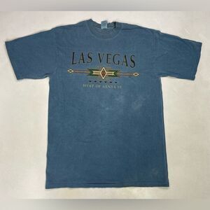 VINTAGE Las Vegas West Of Santa Fe Graphic T-shirt Men Large 90s Single Stitch